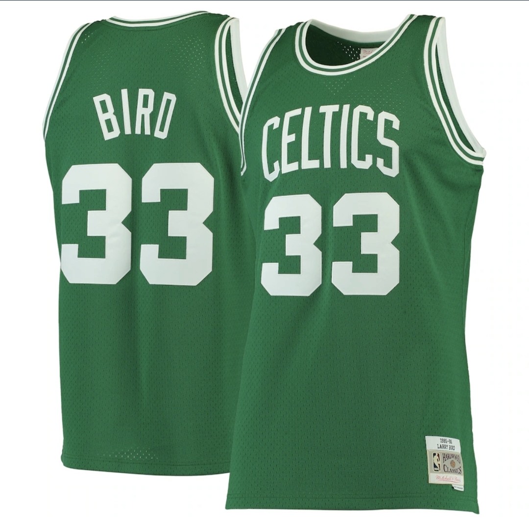 Adult Larry Bird Boston Celtics Mitchell & Ness 1985/86 Hardwood Classics Authentic Jersey - Kelly Green