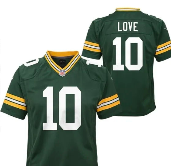 Youth Jordan Love Green Bay Packers Football Jersey