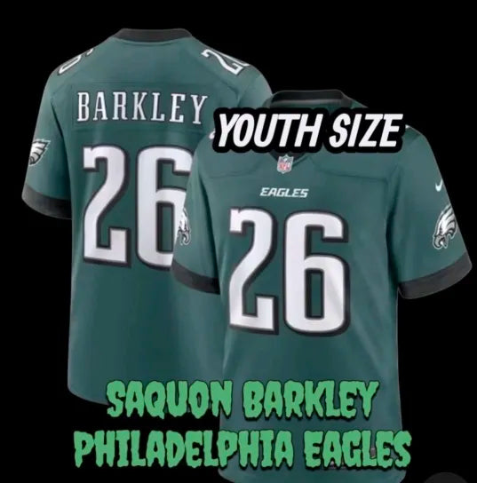Youth Saquon Barkley Philadelphia Eagles Football jersey