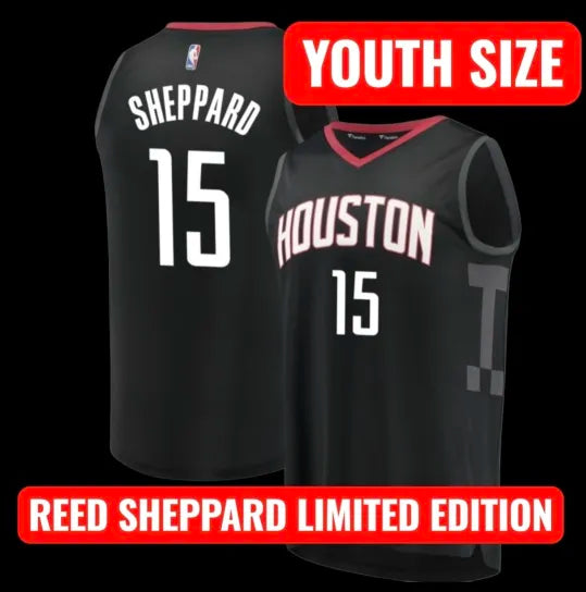 Youth Reed Sheppard Houston Rockets Basketball Jersey