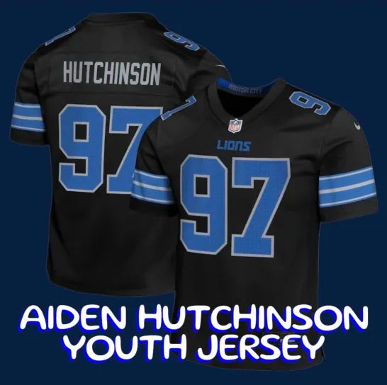 Youth Aiden Hutchinson Detroit Lions Football Jerseys