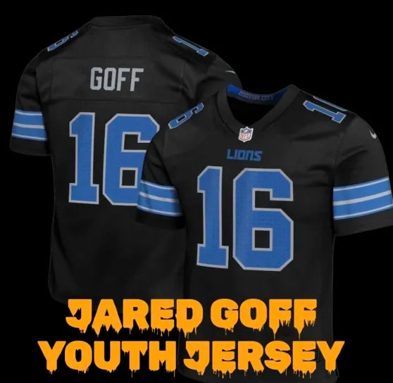 Youth Jared Goff Detroit Lions Football Jersey