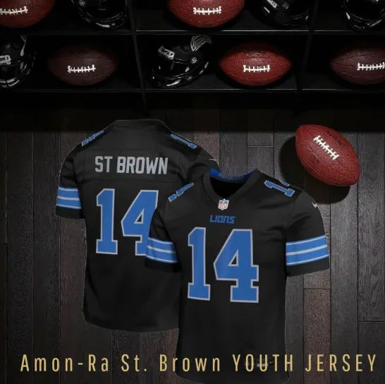 Youth Amon-Ra St. Brown Detroit Lions Football Jersey
